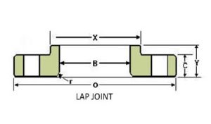 carbon-steel-lap-joint-flange-astm-a105-diagram