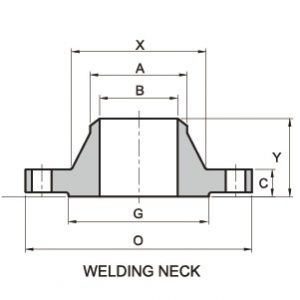 forged-steel-golden-weld-neck-flange-900lb-diagram